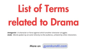 List of Terms Related to Drama