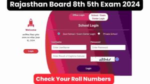 Rajasthan Board 8th 5th Roll No