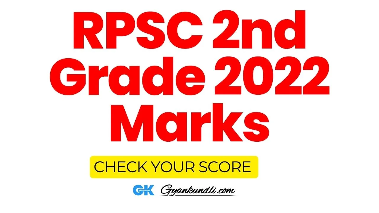 RPSC 2ND GRADE 2022 MARKS