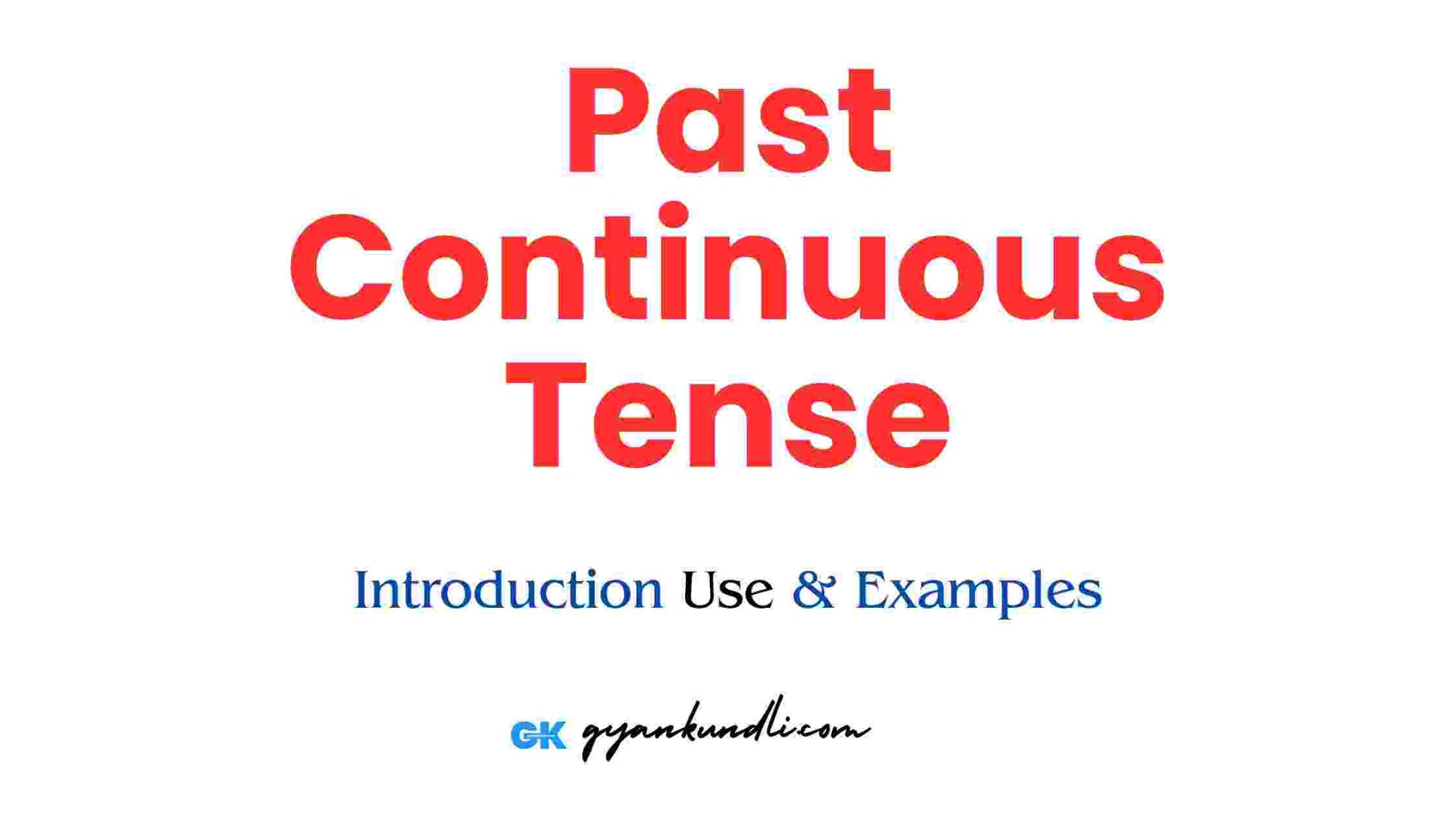 past continuous tense