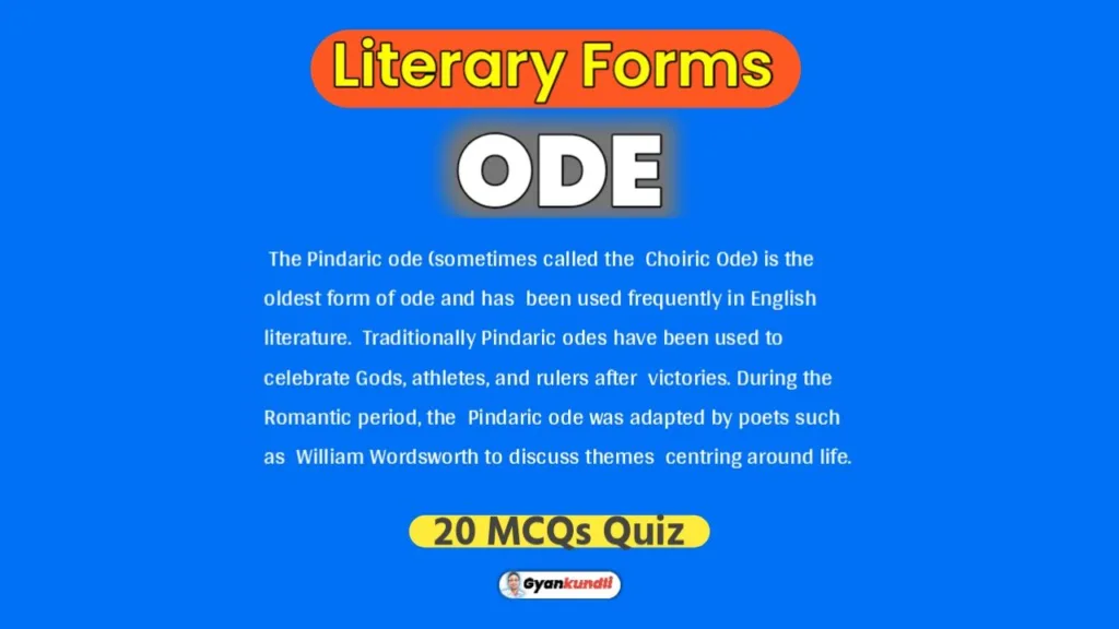 Literary Forms Ode Quiz