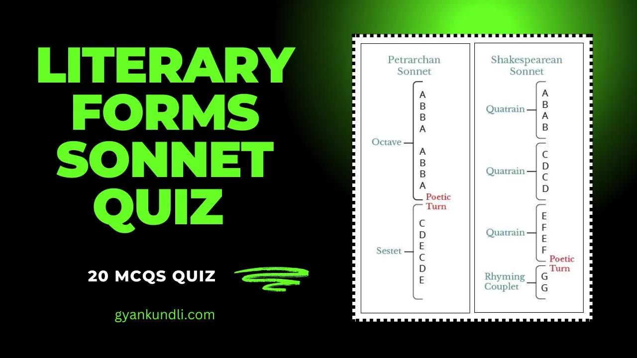 Literary Forms Sonnet Quiz : 20 MCQs