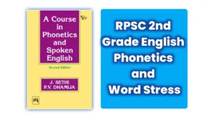 RPSC 2nd Grade English Phonetics and Word Stress Book