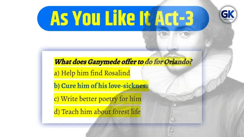 As You like It Act-3 Quiz
