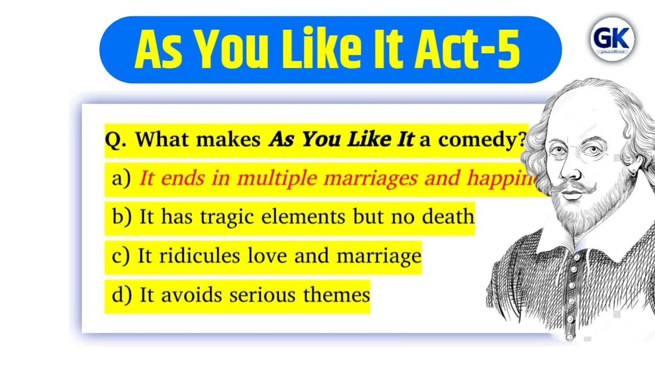 As You Like It Act 5 Quiz