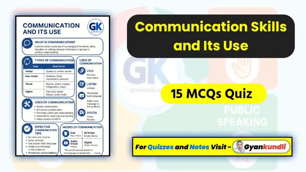 Communication Skills and Its Use Quiz