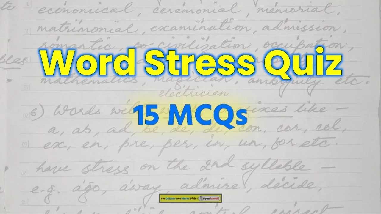 Word Stress Quiz