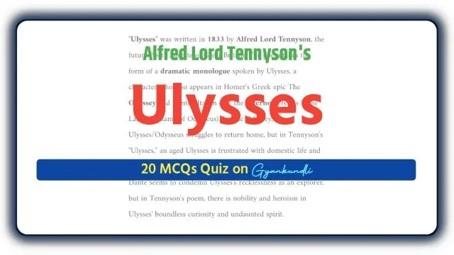 Ulysses MCQ Quiz
