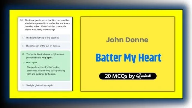 Batter My Heart MCQ Quiz