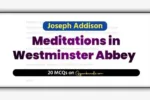 Meditations in Westminster Abbey MCQ Quiz