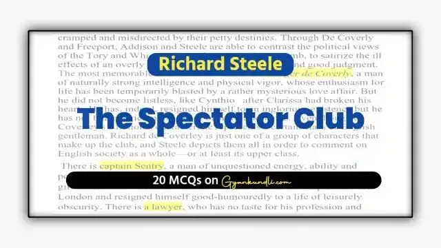 The Spectator Club MCQ Quiz