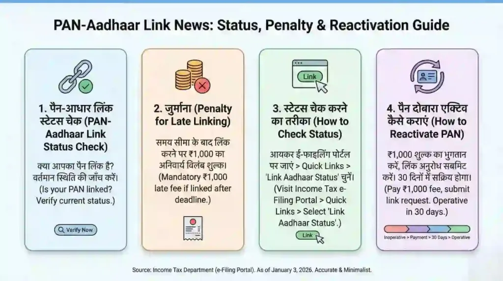 PAN Aadhaar Link News : क्या 1 जनवरी 2026 से PAN हुआ बेकार?