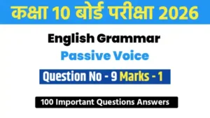 RBSE Class 10 English Passive Voice Questions Answers