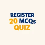 Register MCQ Quiz : 20 Questions