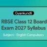 RBSE Class 12 Board Exam 2027 English Compulsory Syllabus