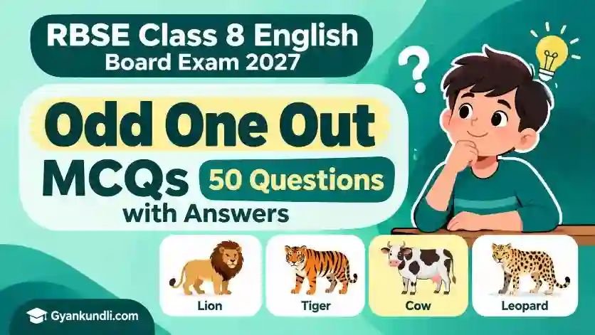 Odd One Out MCQs for Class 8 English